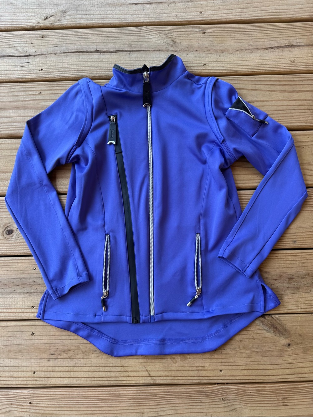 Jamie Sadock XS Womens Purple Zip-Front Performance Jacket